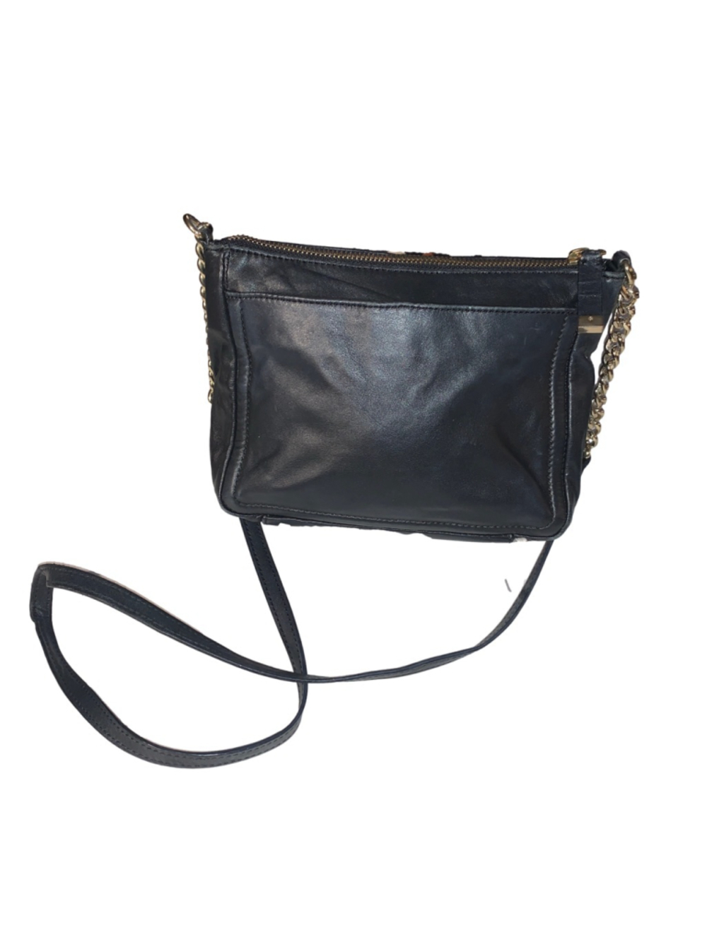 Women's Calvin Klein Black & Animal Print Crossbody Bag Small - Picture 2 of 13